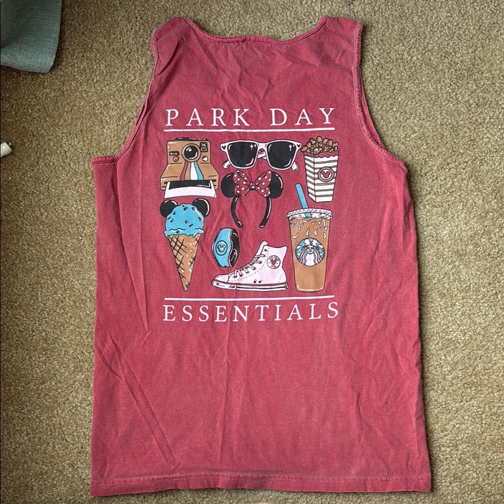 Comfort Colors Pink Tank Top Soft Cotton Crew Neck